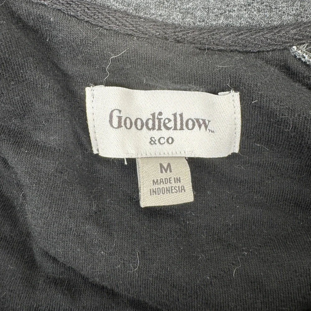 Goodfellow Co Mens Quilted Snap Neck Pullover‎ Sweatshirt Charcoal Gray Size M